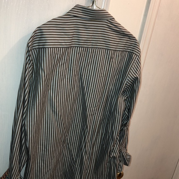 ROBERT GRAHAM Limited Edition Shirt Light Blue With Black & Yellow Stripes - Picture 7 of 11